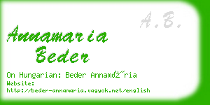 annamaria beder business card